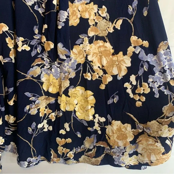 NWT Lauren Ralph Lauren Floral Tie-Neck Stretch Jersey Long Sleeve Plus, Size 2X - Picture 8 of 12